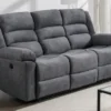 Canapé 3 Places Relax électrique En Tissu Gris BUROLO