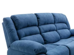 Canapé 3 Places Relax électrique En Tissu Bleu BUROLO 17 Canapé 3 Places Relax électrique En Tissu Bleu BUROLO -Canapé Soldes Boutique canape 18877937