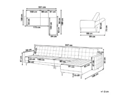 Canapé Angle Gauche Convertible En Tissu Gris Clair 5 Places ABERDEEN -Canapé Soldes Boutique canape 19122653