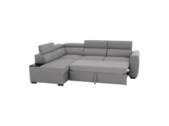 Canapé D'angle Convertible Panoramique 4 Places KELIO - Tissu Malmo Souris - L 245 X P 184 X H 77 Cm -Canapé Soldes Boutique canape 19145437