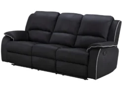 Canapé 3 Places Relax En Microfibre HERNANI - Noir 13 Canapé 3 Places Relax En Microfibre HERNANI - Noir -Canapé Soldes Boutique canape 191462