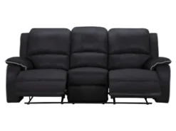 Canapé 3 Places Relax En Microfibre HERNANI - Noir 11 Canapé 3 Places Relax En Microfibre HERNANI - Noir -Canapé Soldes Boutique canape 191465