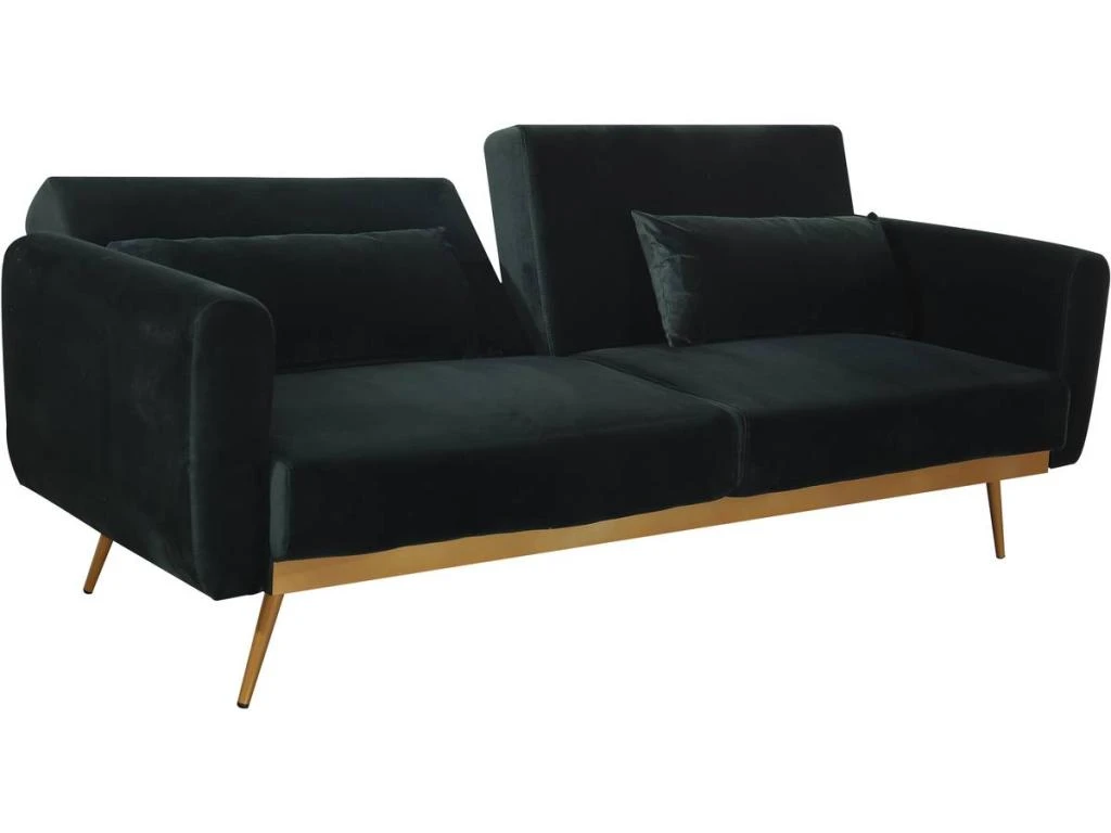 Canapé Clic Clac En Velours "Donia" - 203 X 81 X 83 Cm - 3 Places - Vert Foncé 6 Canapé Clic Clac En Velours "Donia" - 203 X 81 X 83 Cm - 3 Places - Vert Foncé – Image 6