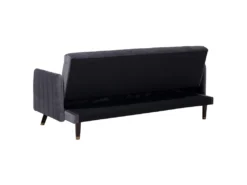 Canapé Convertible 3 Places En Velours Gris SENJA -Canapé Soldes Boutique canape 19362647