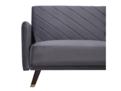 Canapé Convertible 3 Places En Velours Gris SENJA -Canapé Soldes Boutique canape 19362649