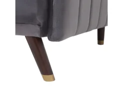 Canapé Convertible 3 Places En Velours Gris SENJA -Canapé Soldes Boutique canape 19362651