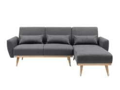 Canapé D'angle Convertible Réversible Clic-clac En Tissu Anthracite ANDINO -Canapé Soldes Boutique canape 19438121