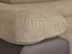 Canapé D'angle Gauche Convertible En Tissu Et Simili Beige KERIO II -Canapé Soldes Boutique canape 19461569