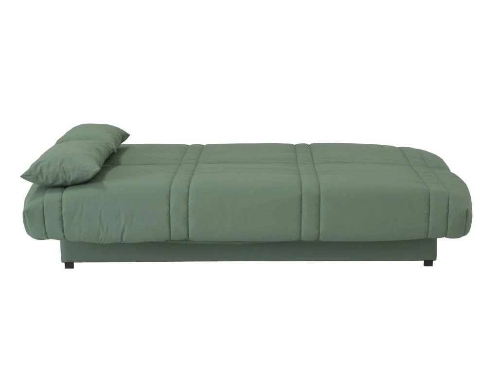 Canapé Convertible Clic-clac Vert 100% Coton Avec Coffre De Rangement FARWEST II 3 Canapé Convertible Clic-clac Vert 100% Coton Avec Coffre De Rangement FARWEST II – Image 3