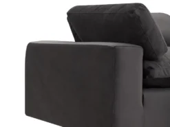 Grand Canapé D'angle Droit En Velours Gris Anthracite AMAURY -Canapé Soldes Boutique canape 19466207