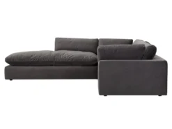 Grand Canapé D'angle Gauche En Velours Gris Anthracite AMAURY 12 Grand Canapé D'angle Gauche En Velours Gris Anthracite AMAURY -Canapé Soldes Boutique canape 19466457