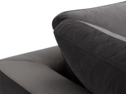 Canapé D'angle Gauche En Velours Gris Anthracite AMAURY -Canapé Soldes Boutique canape 19467059