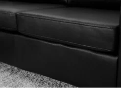 Canapé D'angle Réversible En Simili ACKLEY - Noir -Canapé Soldes Boutique canape 194855