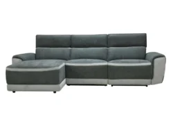 Canapé D'angle Gauche Relax électrique En Tissu Gris Foncé ORIETTO -Canapé Soldes Boutique canape 19565599