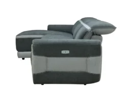 Canapé D'angle Gauche Relax électrique En Tissu Gris Foncé ORIETTO -Canapé Soldes Boutique canape 19565657