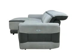 Canapé D'angle Gauche Relax électrique En Tissu Gris Clair ORIETTO -Canapé Soldes Boutique canape 19566425
