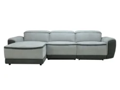 Canapé D'angle Gauche Relax électrique En Tissu Gris Clair ORIETTO -Canapé Soldes Boutique canape 19566447