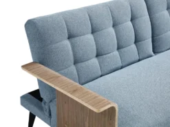 Canapé 3 Places Convertible Clic-clac En Tissu Bleu NINANDRO 12 Canapé 3 Places Convertible Clic-clac En Tissu Bleu NINANDRO -Canapé Soldes Boutique canape 19576563