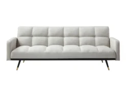 Canapé 3 Places Convertible En Tissu Beige ROREMA -Canapé Soldes Boutique canape 19577153