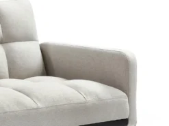 Canapé 3 Places Convertible En Tissu Beige ROREMA -Canapé Soldes Boutique canape 19577157