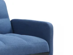 Canapé 3 Places Convertible En Tissu Bleu ROREMA -Canapé Soldes Boutique canape 19577179