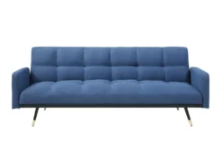 Canapé 3 Places Convertible En Tissu Bleu ROREMA -Canapé Soldes Boutique canape 19577181