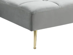 Canapé D'angle Convertible Réversible Clic-clac En Velours Gris NIETO -Canapé Soldes Boutique canape 19578651