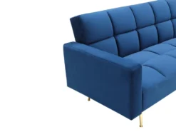 Canapé D'angle Convertible Réversible Clic-clac En Velours Bleu Roi NIETO -Canapé Soldes Boutique canape 19578673