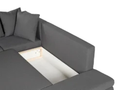 Canapé D'angle XL Convertible FELTON - Anthracite -Canapé Soldes Boutique canape 1958153