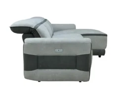 Canapé D'angle Droit Relax électrique En Tissu Gris Clair ORIETTO -Canapé Soldes Boutique canape 19584817