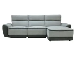 Canapé D'angle Droit Relax électrique En Tissu Gris Clair ORIETTO -Canapé Soldes Boutique canape 19584897