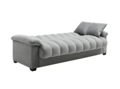 Canapé 3 Places Convertible Clic-clac En Velours Gris ZAPOTO 13 Canapé 3 Places Convertible Clic-clac En Velours Gris ZAPOTO -Canapé Soldes Boutique canape 19585879