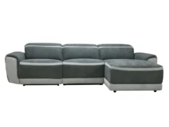 Canapé D'angle Droit Relax électrique En Tissu Gris Foncé ORIETTO -Canapé Soldes Boutique canape 19586029