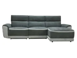 Canapé D'angle Droit Relax électrique En Tissu Gris Foncé ORIETTO -Canapé Soldes Boutique canape 19586039