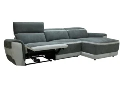Canapé D'angle Droit Relax électrique En Tissu Gris Foncé ORIETTO -Canapé Soldes Boutique canape 19586085