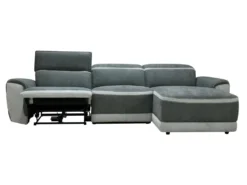 Canapé D'angle Droit Relax électrique En Tissu Gris Foncé ORIETTO -Canapé Soldes Boutique canape 19586263