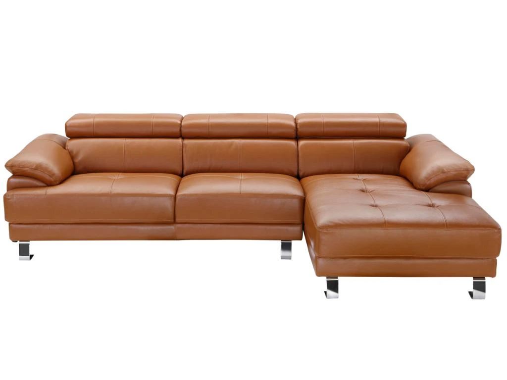Canapé D'angle Droit En Cuir Premium Camel EXCELSIORA 7 Canapé D'angle Droit En Cuir Premium Camel EXCELSIORA – Image 7