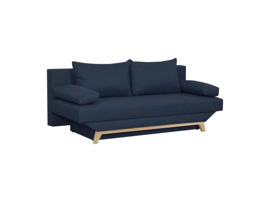 TEIJO Banquette Convertible 3 Places Avec Coffre De Rangement - Tissu Bleu - L 190 X P 84 X H 92 Cm 3 TEIJO Banquette Convertible 3 Places Avec Coffre De Rangement - Tissu Bleu - L 190 X P 84 X H 92 Cm – Image 3