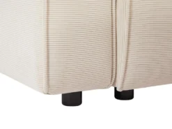Canapé D'angle Droit Et Pouf En Velours Côtelé Beige BORORE -Canapé Soldes Boutique canape 19738315