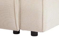 Canapé D'angle Gauche Et Pouf En Velours Côtelé Beige BORORE -Canapé Soldes Boutique canape 19738409