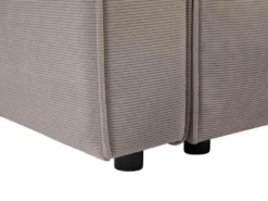 Canapé D'angle Droit Et Pouf En Velours Côtelé Taupe BORORE -Canapé Soldes Boutique canape 19738725