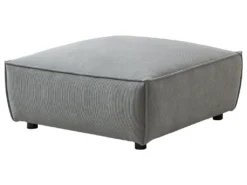 Canapé D'angle Gauche Et Pouf En Velours Côtelé Bleu Clair BORORE -Canapé Soldes Boutique canape 19759571