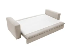 Canapé 3 Places Convertible En Velours Côtelé Crème TILIA 11 Canapé 3 Places Convertible En Velours Côtelé Crème TILIA -Canapé Soldes Boutique canape 19766603