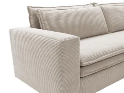 Canapé 3 Places Convertible En Velours Côtelé Crème TILIA 13 Canapé 3 Places Convertible En Velours Côtelé Crème TILIA -Canapé Soldes Boutique canape 19766627