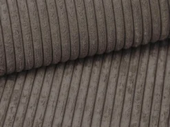 Canapé 3 Places Convertible En Velours Côtelé Taupe TILIA -Canapé Soldes Boutique canape 19766895