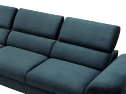 Canapé D'angle Gauche Convertible En Velours Bleu Nuit SEPINA De Pascal Morabito -Canapé Soldes Boutique canape 19769305