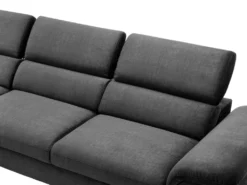 Canapé D'angle Gauche Convertible En Velours Anthracite SEPINA De Pascal Morabito -Canapé Soldes Boutique canape 19769607