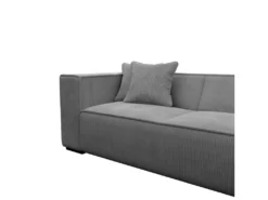 Canapé Grand Angle Tissu Velours Côtelé Gris Anthracite 6 Canapé Grand Angle Tissu Velours Côtelé Gris Anthracite -Canapé Soldes Boutique canape 19796793