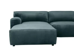 Canapé D'angle Gauche En Velours Bleu OTRANO -Canapé Soldes Boutique canape 19874121