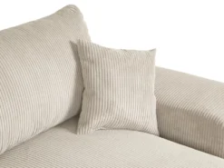 Canapé D'angle Réversible En Velours Côtelé Crème LUMIO -Canapé Soldes Boutique canape 19875067